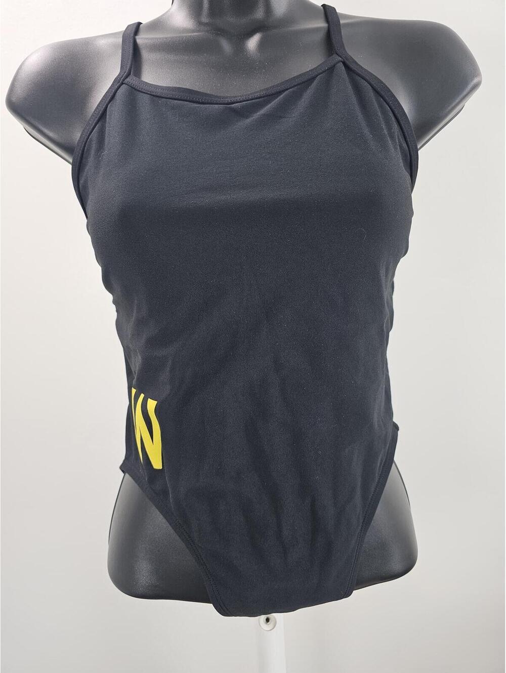 Jolyn Black Halter Cross-Back Swimsuit UPF 50+